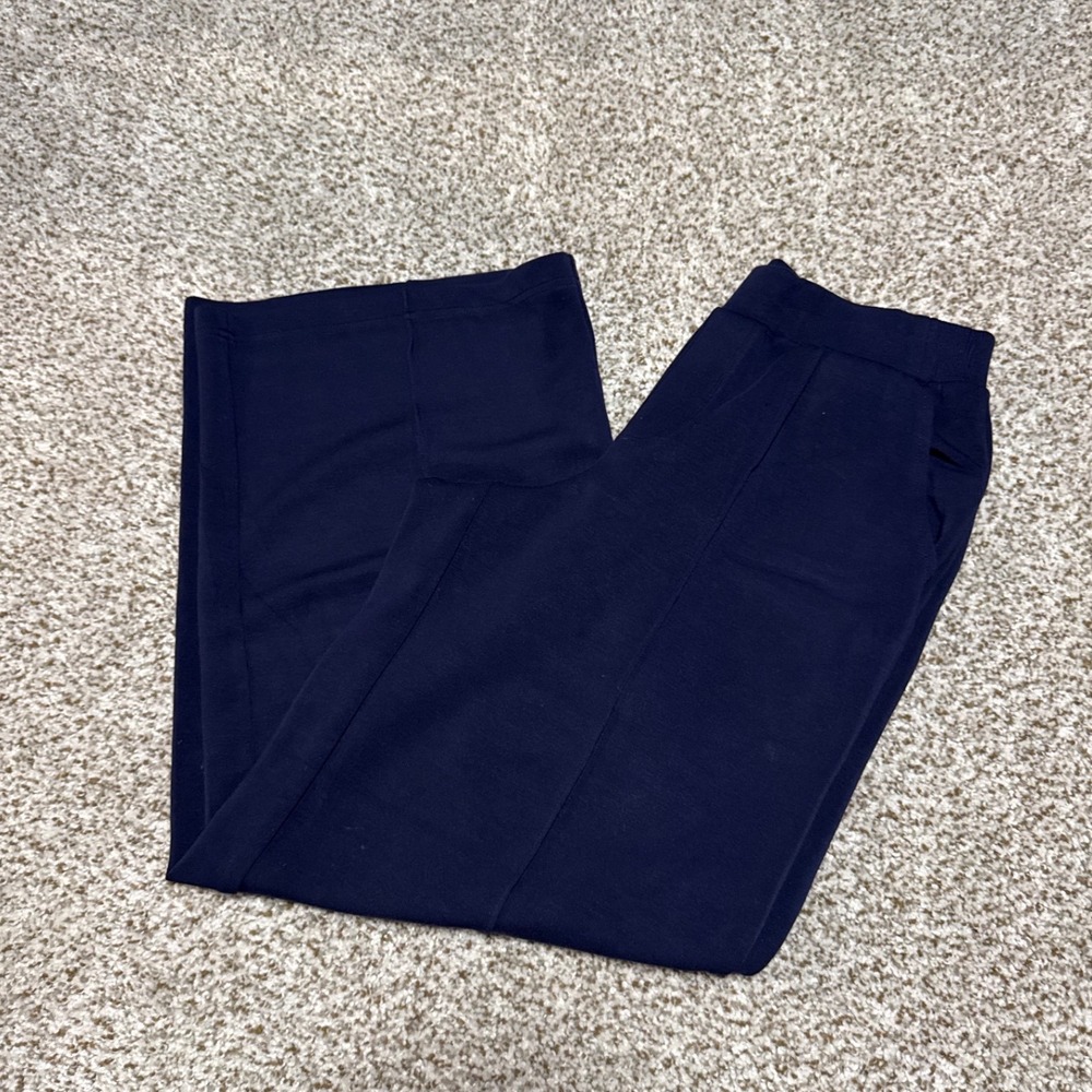 OFFLINE by Aerie Navy Blue Wide Leg Ribbed Waistband Pants Size M